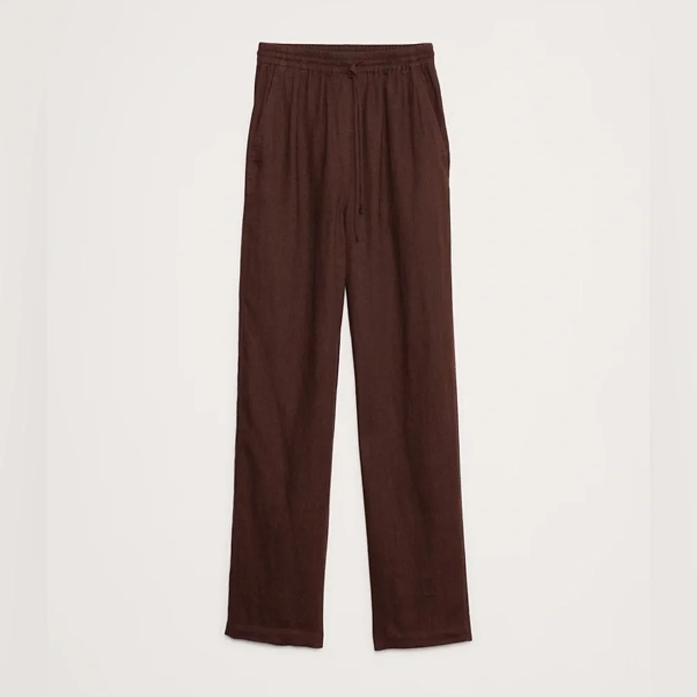 NWT! Banana Republic Pink Linen Pull-On Ankle Pant - Medium 🩶